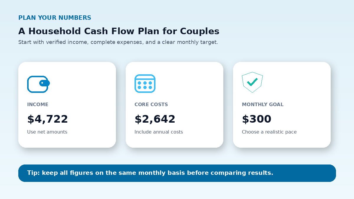 Budget planning inputs infographic for A Household Cash Flow Plan for Couples