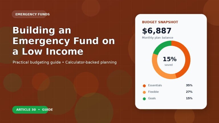 Building an Emergency Fund on a Low Income budgeting guide featured image