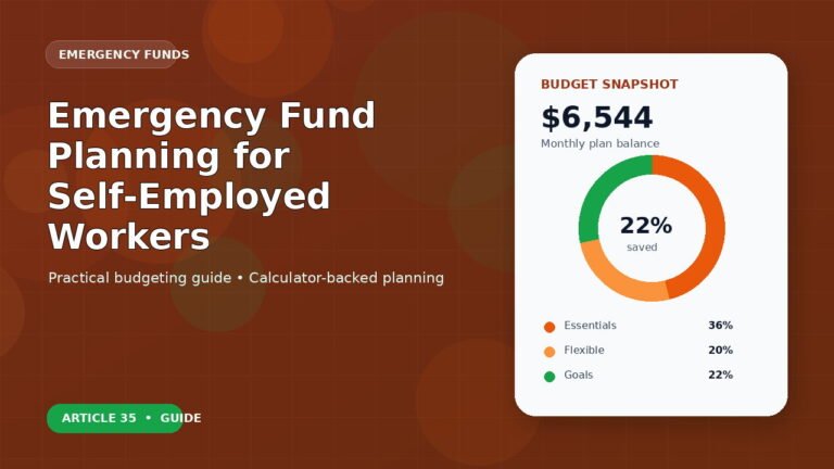 Emergency Fund Planning for Self-Employed Workers budgeting guide featured image