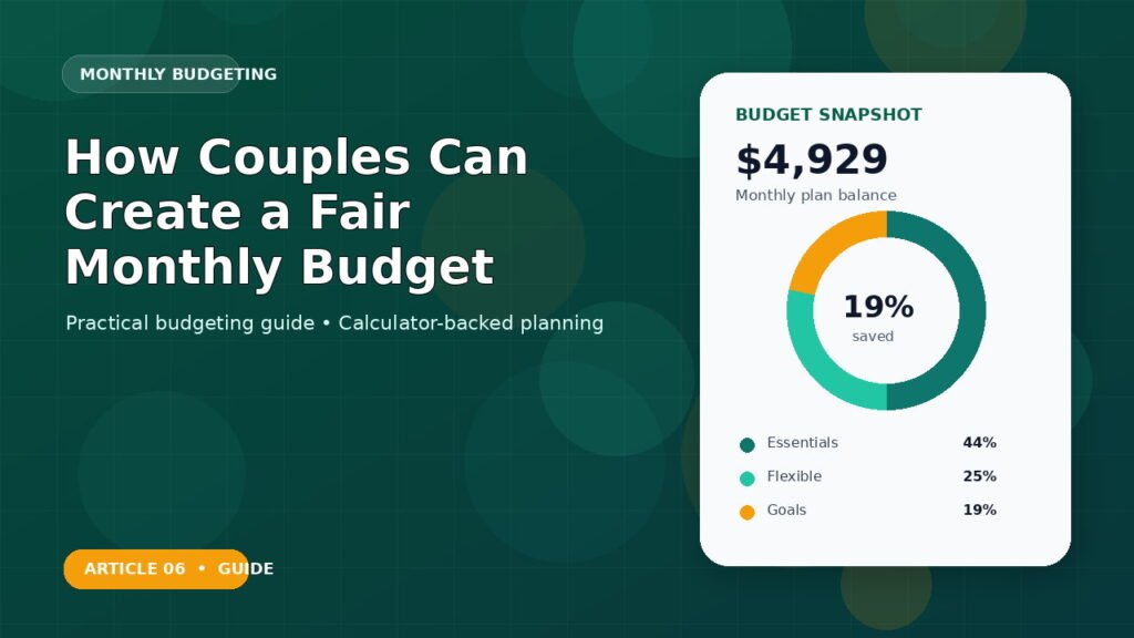 How Couples Can Create a Fair Monthly Budget budgeting guide featured image