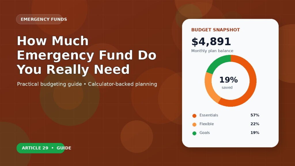 How Much Emergency Fund Do You Really Need budgeting guide featured image