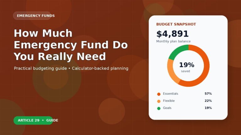 How Much Emergency Fund Do You Really Need budgeting guide featured image