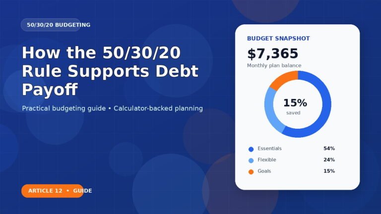 How the 50/30/20 Rule Supports Debt Payoff budgeting guide featured image