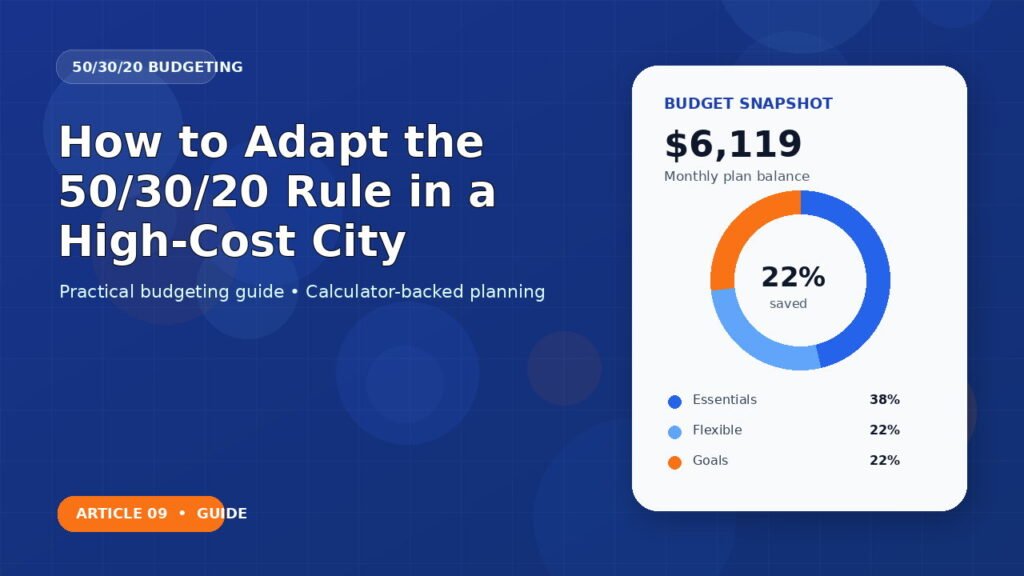 How to Adapt the 50/30/20 Rule in a High-Cost City budgeting guide featured image