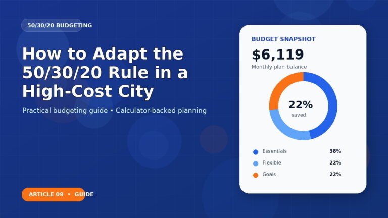 How to Adapt the 50/30/20 Rule in a High-Cost City budgeting guide featured image