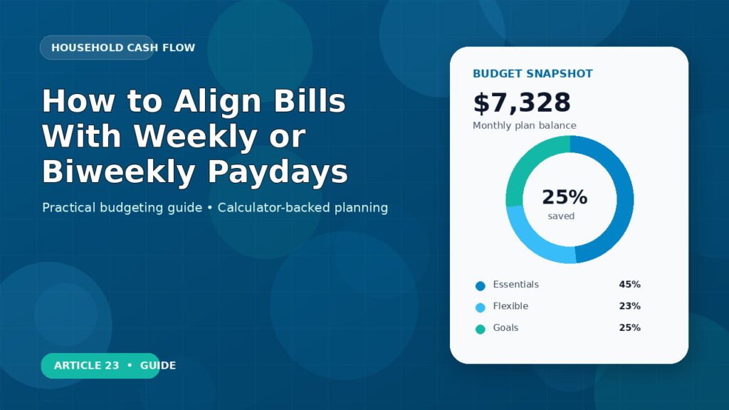 How to Align Bills With Weekly or Biweekly Paydays budgeting guide featured image