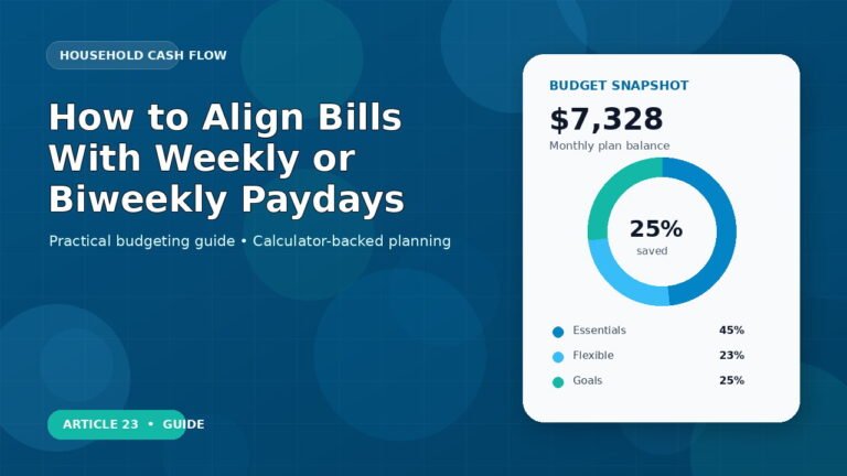 How to Align Bills With Weekly or Biweekly Paydays budgeting guide featured image
