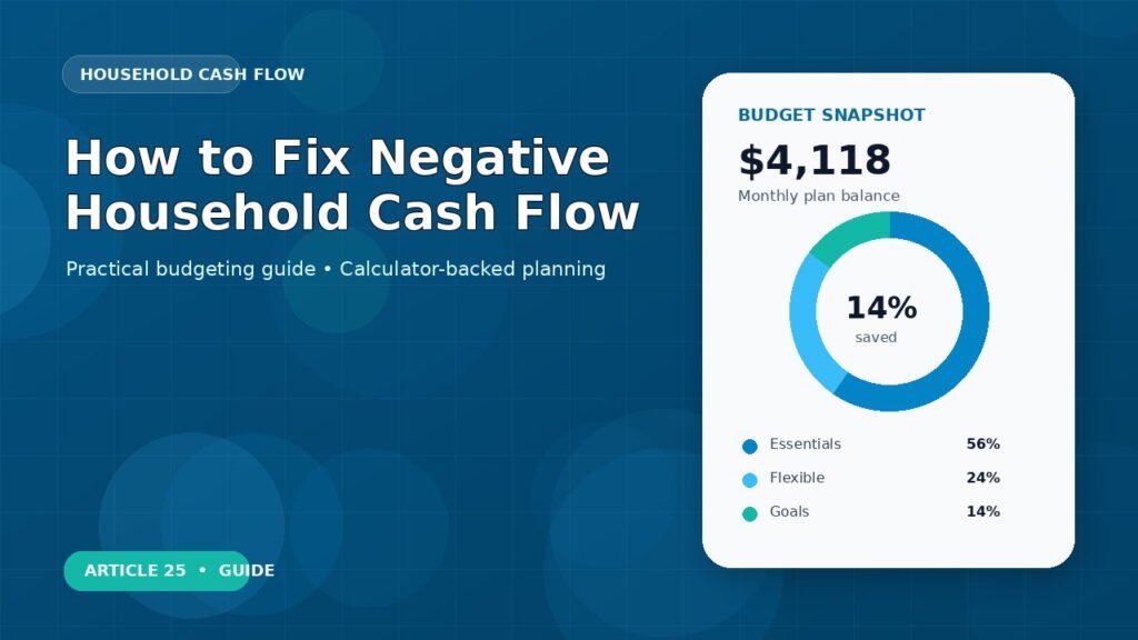 How to Fix Negative Household Cash Flow budgeting guide featured image