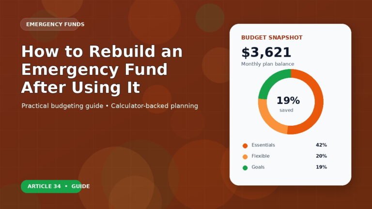 How to Rebuild an Emergency Fund After Using It budgeting guide featured image