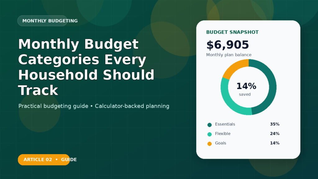 Monthly Budget Categories Every Household Should Track budgeting guide featured image