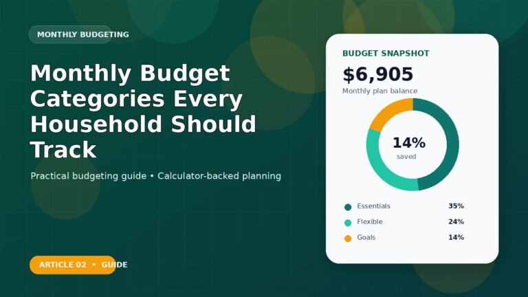 Monthly Budget Categories Every Household Should Track budgeting guide featured image