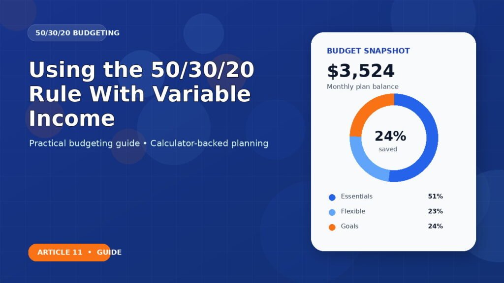 Using the 50/30/20 Rule With Variable Income budgeting guide featured image