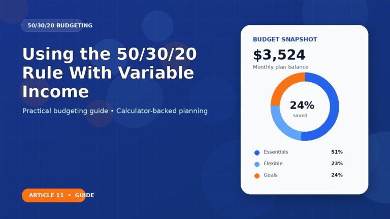 Using the 50/30/20 Rule With Variable Income budgeting guide featured image