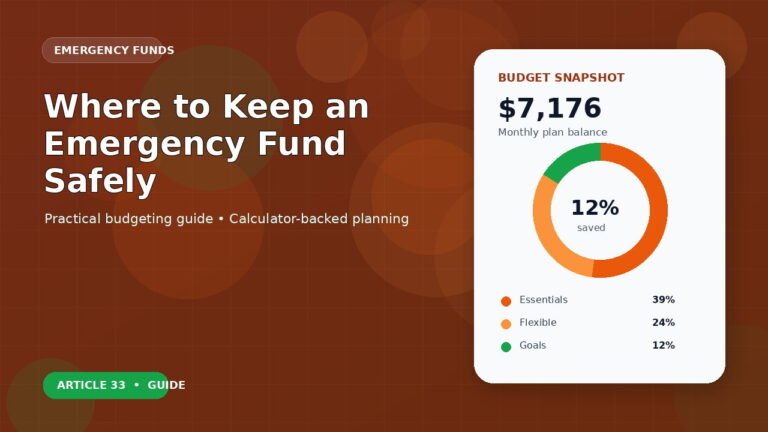 Where to Keep an Emergency Fund Safely budgeting guide featured image
