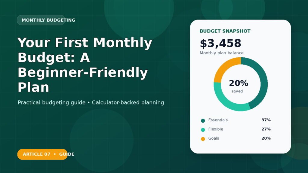 Your First Monthly Budget: A Beginner-Friendly Plan budgeting guide featured image